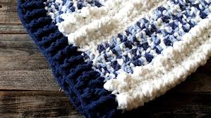 Easy Blue Clouds Baby Blanket Free Pattern A More Crafty Life