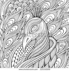 Click the image to enlarge. Peacocks Art Coloring