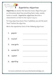 30 Adjectives Worksheets For Grade 2 Hq Worksheet Template Adjective Worksheet Adjectives Superlative Adjectives