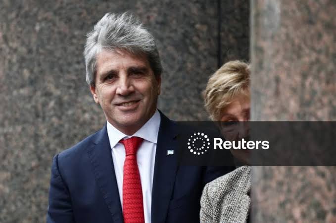 Licensable picture: Argentine Economy Minister Luis Caputo receives  International Monetary Fund Managing Director Kristalina Georgieva for a  press conference at the Argentine Economy Ministry as she begins her  two-day visit to Argentina |