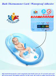 Babycenter website recommends bath water that is between 90 and 100 degrees f. Cute Cartoon Baby Bath Thermometer Sticker Waterproof Reusable Buy Custom Bath Thermometer Baby Bath Thermometer Card Digital Thermometer Sticker Product On Alibaba Com