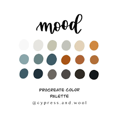 Mood Color Palette Procreate Palette Procreate Swatches Etsy In 2020 Modern Color Palette Color Palette Mood Colors