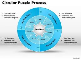 Business Cycle Diagram Circular Puzzle Flowchart Templates