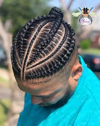 Braided styles have been around for centuries. Image May Contain One Or More People And Closeup Mens Braids Hairstyles Braids With Fade Mens Hairstyles Fade