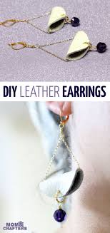 Each cd focuses on an exciting new technique. Diy Leather Earrings Folded Leather Dangles Moms And Crafters