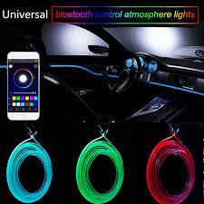 Rgb Light Led Car Interior Neon Strip Light Sound Active Bluetooth Phone Control Ebay Motors Parts Ac Car Interior Accessories Strip Lighting Car Interior