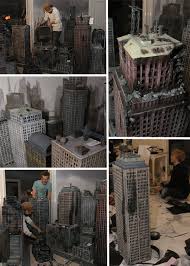 Miniature A Dystopian Manhattan Skyline Leftover From A Swedish Music Video Is A Great Example Of Miniatures Bein Miniatures Practical Effects Diy Dollhouse