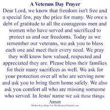 Veteran S Day Prayer Veterans Day Quotes Veterans Day Prayers