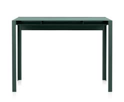 Schreibtisch schminktisch konsole laptoptisch schreibtisch eiche teilmassiv geölt gekälkt schwarz stahlkufen schwarz klein und platzsparend nützliche ablage aufsatz. Konsole Index Von Nomess Grun Made In Design