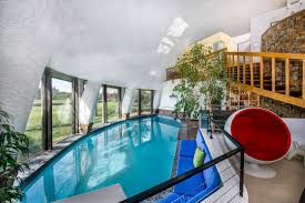 You don't have to go camping to enjoy an evening fire. Fantastic Colorado Dome Home With Indoor Salt Water Swimming Pool For Sale Monolithic Dome Institute