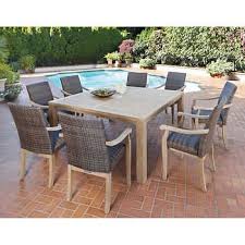 100 Fsc Certified Teak 9 Piece Dining Set Modern Outdoor Furniture Teak Patio Furniture Teak Outdoor
