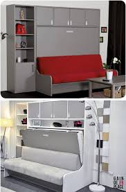 Canape Lit Escamotable Distribue Par Gaindeplace Fr Rangement Astucieux Et Personnalisation Poss Lit Escamotable Lit Escamotable Canape Lit Mezzanine Bureau