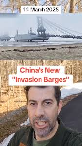 Chinese invasion barges. Three Barges made to combine to form a structure  approximately 800m/2600ft long.
