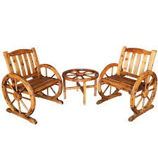 Coffee, console, sofa & end tables : Western Folk Art Wagon Wheel Table And Chairs Set 1960 For Sale At 1stdibs