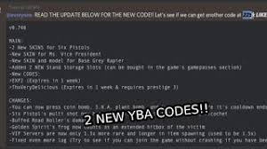 This everything you need to to know about codes for your bizarre adventure including how to redeem the codes and. Yba 2 New Codes Youtube