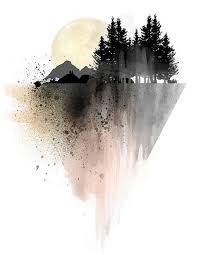 Mountain Print Wall Art Watercolor Nature Poster Ot Whitedoeprints Wallart Wallartcontemporary Wa Mountain Art Print Apartment Wall Art Forest Wall Art