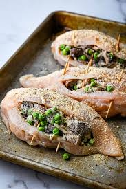 I always have it on hand, and there are countless recipes where i can use it. Baked Stuffed Chicken Breast With Ham Peas And Mushrooms Garlic Zest