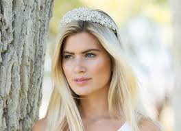 Juno Rhodium Crystal Floral Headpiece