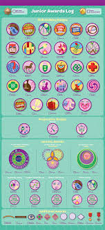 Junior Awards Log And Badge Chart Click The Link For A Printable Chart Junior Girl Scout Badges Girl Scout Badges Girl Scout Troop