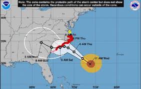 El fenómeno natural entró a la costa norte de quintana roo, lo que originó lluvias torrenciales, con descargas e. Asi Es La Trayectoria Del Huracan Florence Internacional El Pais