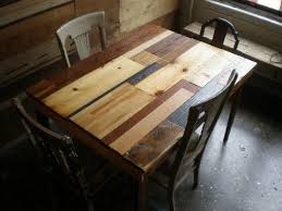 Reclaimed Wood Dining Table Dig The Pattern And Blending Of Different Types Of Wood Furniture Dining Table Home Decor