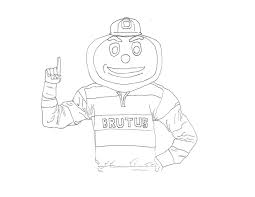 Ohio State Buckeyes Brutus Coloring Pages