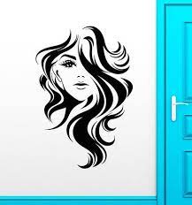 Do you know how to open a hair salon? Vinyl Wall Decal Beauty Long Hair Salon Girl Face Hairstyle Stickers 2369ig Vinyl Wall Decals Wall Stickers Wall Decals