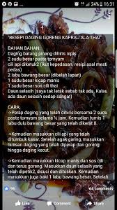Beri isi, lalu rekatkan sprt membuat pastel goreng dalam minyak yang dipanaskan diatas api. Daging Goreng Kaprau Food Thai Recipes Recipes