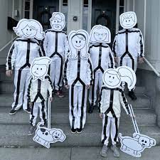 Stick People Family Costume Stick Figure Halloween Costume Stick Figure Costume Family Costumes