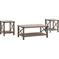 By walker edison furniture company (34) $ 151 04. Walker Edison Gro40mxctgw 3 Piece Rustic Wood Metal Coffee Table Set In Grey Wash