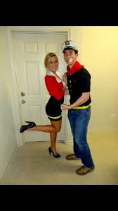 Popeye And Olive Oyl Love This Camille Couples Costumes Halloween Costumes Diy Couples Couple Halloween Costumes