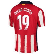 ˈdjeɣo ða ˈsilβa ˈkosta, portuguese: Atletico Madrid Home Jersey 2020 2021 Diego Costa 19 Printing Sportswearspot