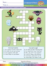 Click on a picture and the puzzle space changes to yellow. Halloween Crossword Time Worksheet 1 Bingobongo