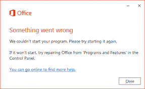 Something Went Wrong Error When You Try To Start An Office App Error Code Coding Deployment Tools