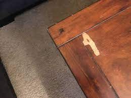 For me, it was a question of painting the piece or refinishing it. How To Refinish A Rubberwood And Veneer Coffee Table Top Home Improvement Stack Exchange