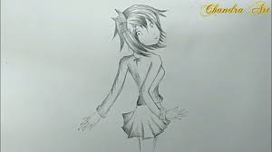 Image result for cute easy anime drawings scary drawings cool art drawings doll drawing. Cool Easy Drawing Pencil Drawing A Anime Girl Easy Youtube