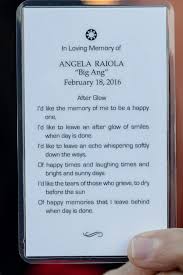 Mass Card Photos Mourners Pay Their Respects To Reality Star Big Ang Raiola Big Ang Big Ang Mob Wives Mob Wives Quotes