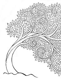 Download adult coloring pages stock vectors. Tree Coloring Pages