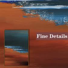 There are many factors to consider when choosing an interior paint. Buy Signwin Framed Canvas Wall Art Blue White And Copper Print Abstract Brushstroke Oil Painting Minimalism Decorative Elements Expressive For Living Room 24 X 36 Natural Online In Vietnam B08jg3h5px