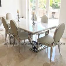 A comfortable dining room chair will go a long way to helping everyone feel at home. China Modern Stainless Steel Chrome Dining Table Snakeskin Leather Velvet Dining Chairs With Oval Back China Stainless Steel Dining Table Chairs Snakeskin Dining Chair