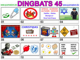 Used as a form time activity. 40 Diabolical Dingbat Game Cards Brain Teasers Great Fun Free P P Games Toys Games