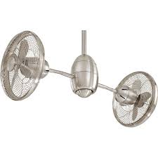 It features motors that can be adjusted to the desired angle to throw air into the room. Gyrette Twin Turbo Ceiling Fan By Minka Aire F302 Bn Aleksandrit