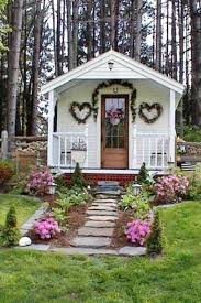 She Shed Ideas Gorgeous Shed Office Craft Room Woman Cave Ideas For Your Backyard Shed Office Shedquarters Backyard Office Shed Landscaping