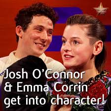 Earrings by chanel high jewelry. Josh O Connor And Emma Corrin The Graham Norton Show Facebook