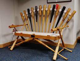 A Chair Made Of Baseball Bats Baseball Bat Baseball Room Baseball