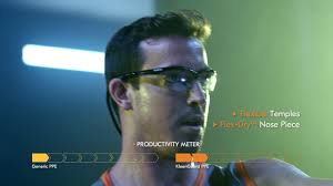 KleenGuard V30 Nemesis Safety Glasses, Black Frame, Smoke Anti-Fog Lens  (22475)