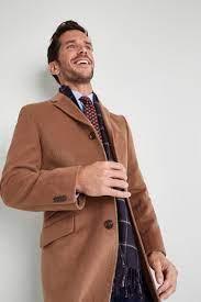 Moss 1851 navy tailored fit epsom with insert overcoat. Moss 1851 Tailored Fit Light Camel Epsom Overcoat