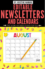 Weekly Newsletter Template Editable Calendar Back To School Google Slides School Newsletter Template Free Newsletter Templates School Newsletter Template