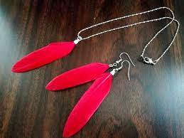 Hawks Keigo Feather Necklace Earrings Bnha Mha Red Hawk Wing Etsy In 2021 Feather Necklaces Anime Earrings Anime Jewelry