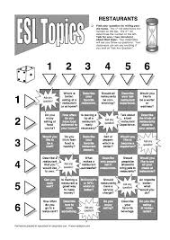 Restaurant Board Game Learn English Board Games Esl Lessons